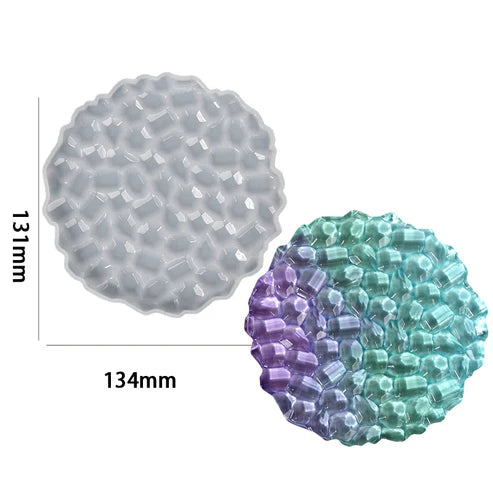 Agate Mosaic Texture Coaster Mould