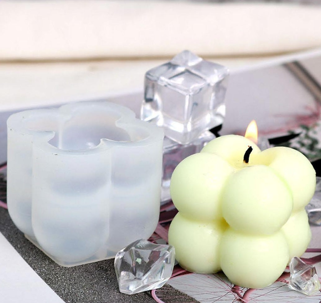 Mini Bubble Cube Candle Mould