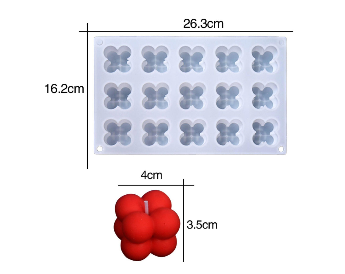 15 IN 1 Bubble Candle Mould