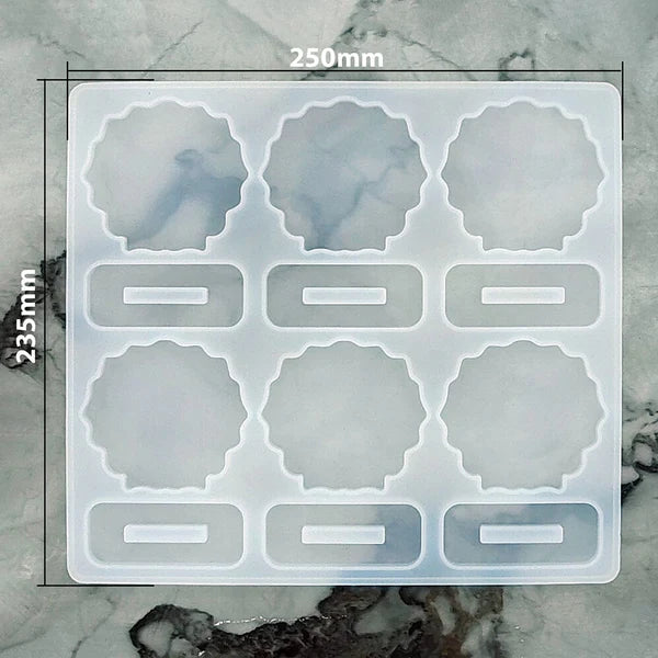 6 Cavity Agate Round Frame With Stand Mould