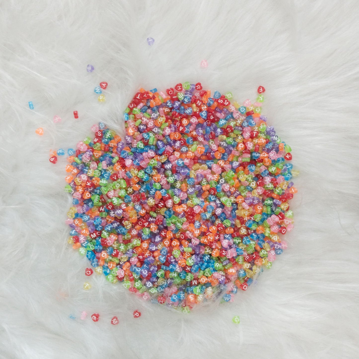 Heart Abcd Alphabet Beads