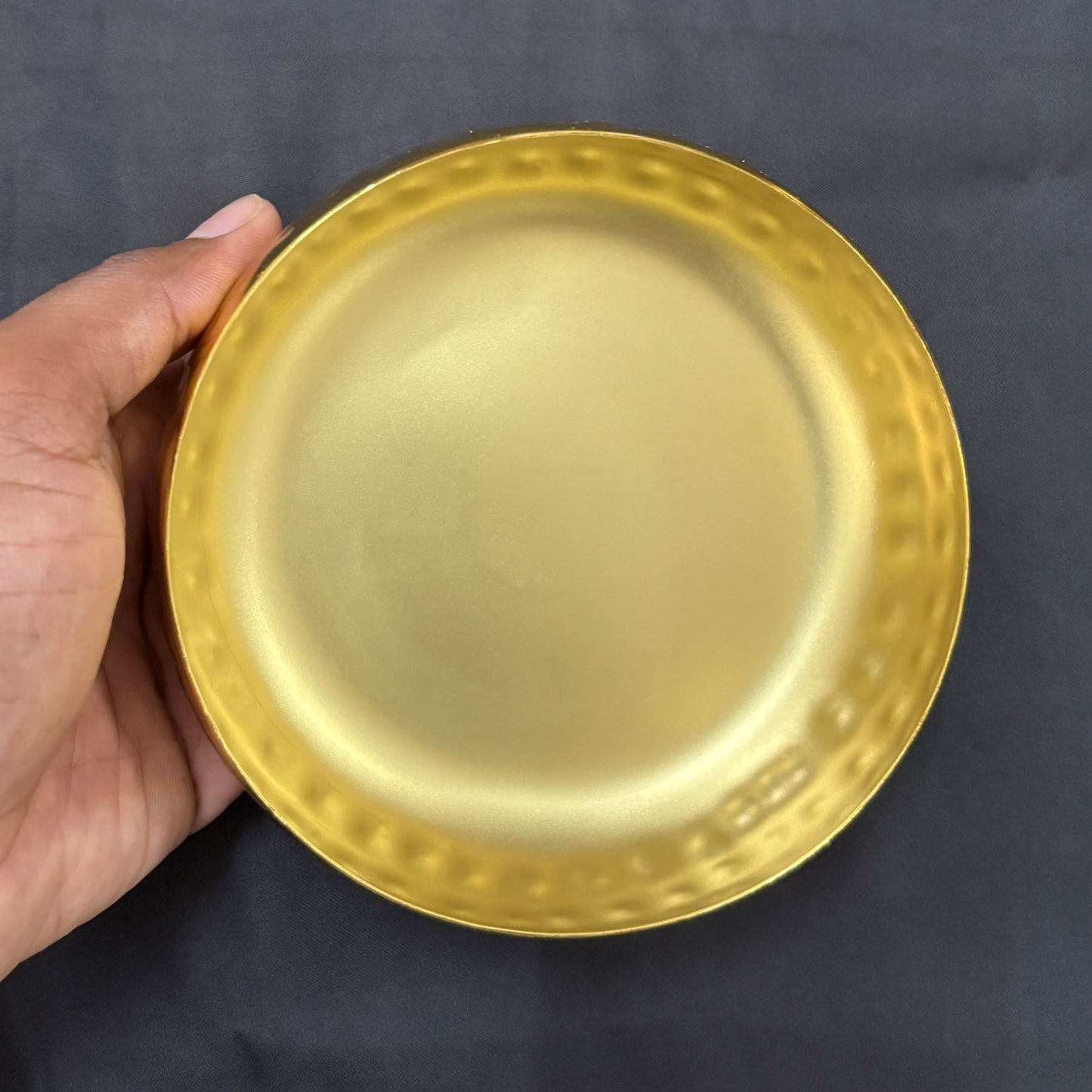 6" Round Metal Urli Bowl Candle