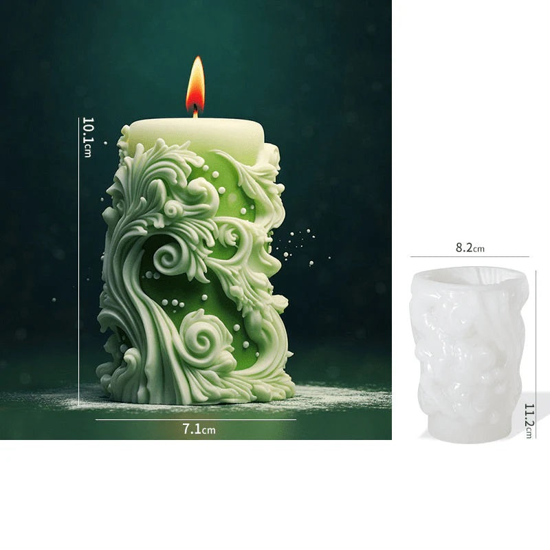 Irregular Wave Pillar Candle Handmade Mould