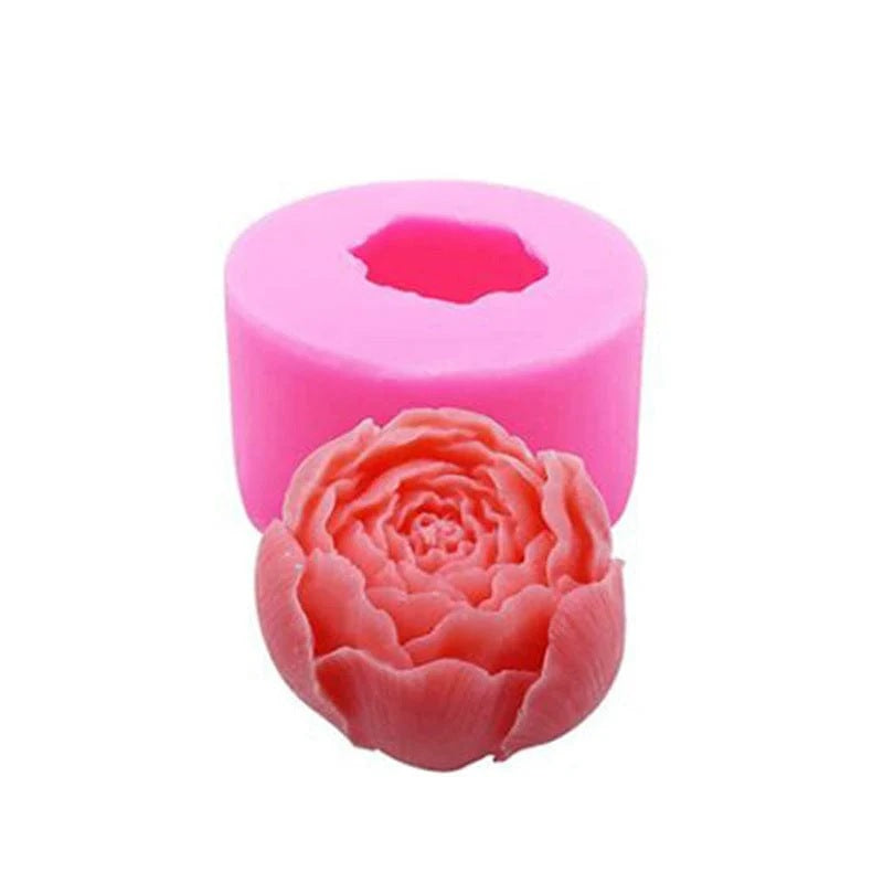 3D Peony Flower Candle Handmade Mould