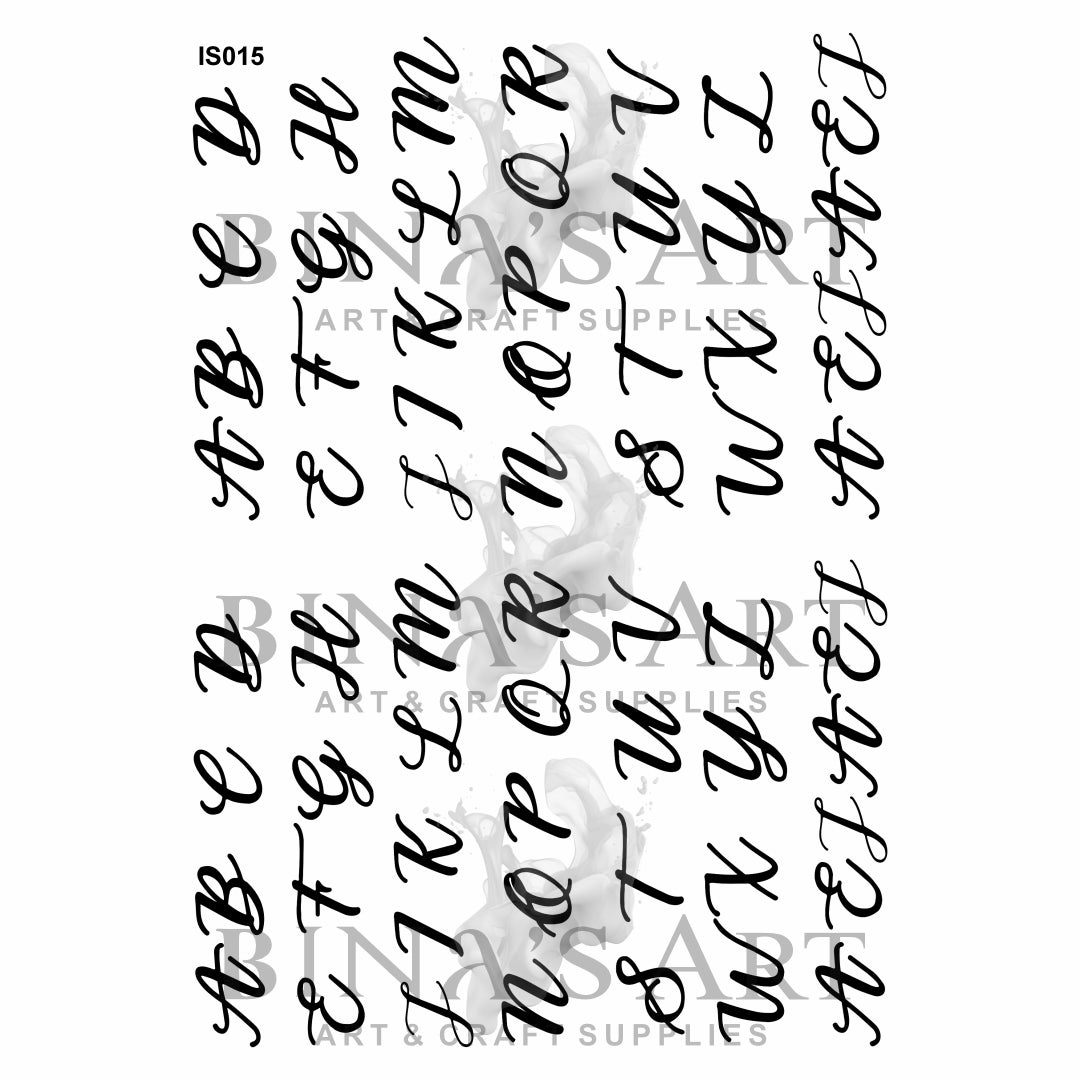 Calligraphy Alphabet (Transparent Sheet))