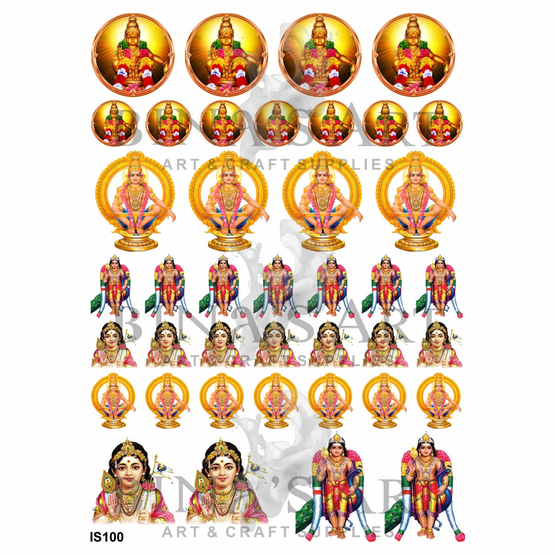 Ayyappan Swami Insert Sheet (Transparent Sheet)