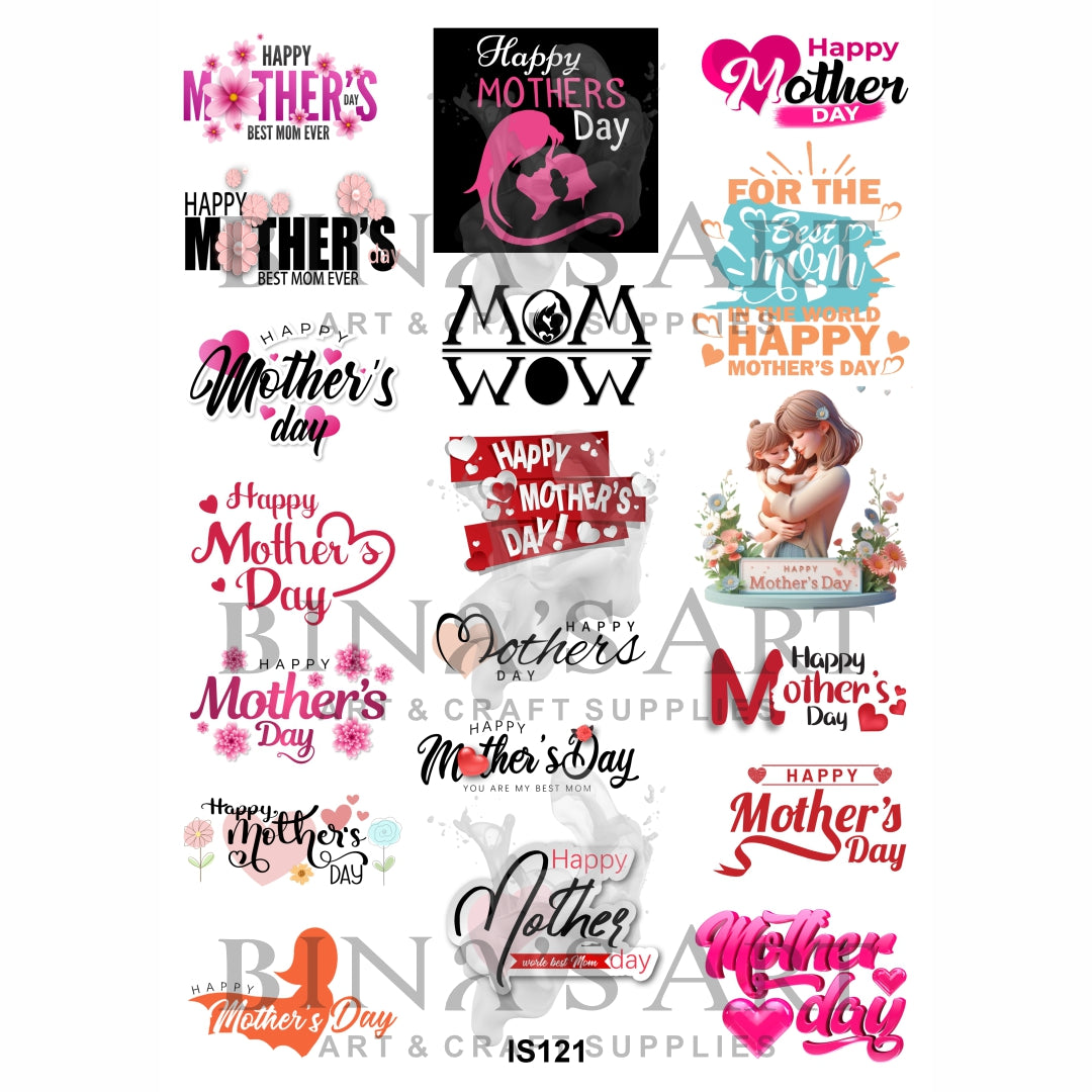 Mother's Day Designs Insert Sheet (Transparent Sheet)