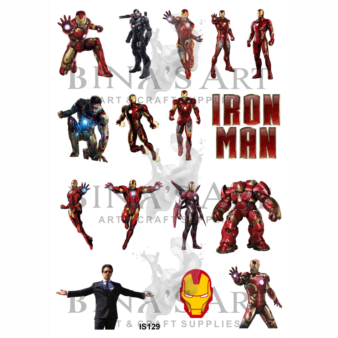 Iron man Designs Insert Sheet (Transparent Sheet)
