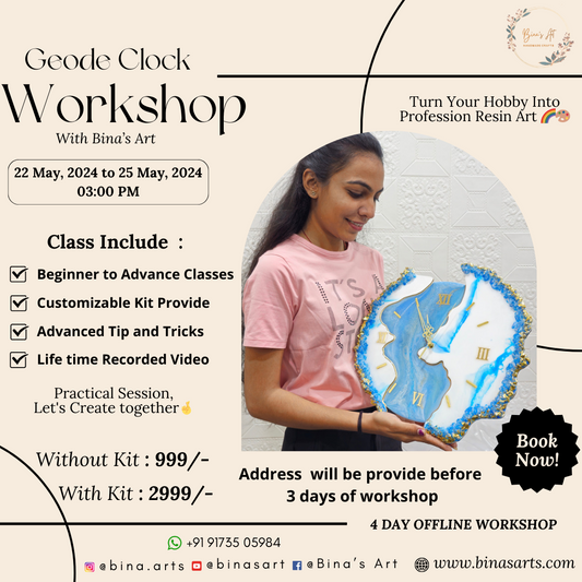 Resin Geode Clock Workshop (Offline)