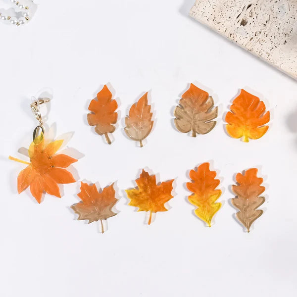 6 Cavity Leaf Shape Jewellery & Keychain Mould