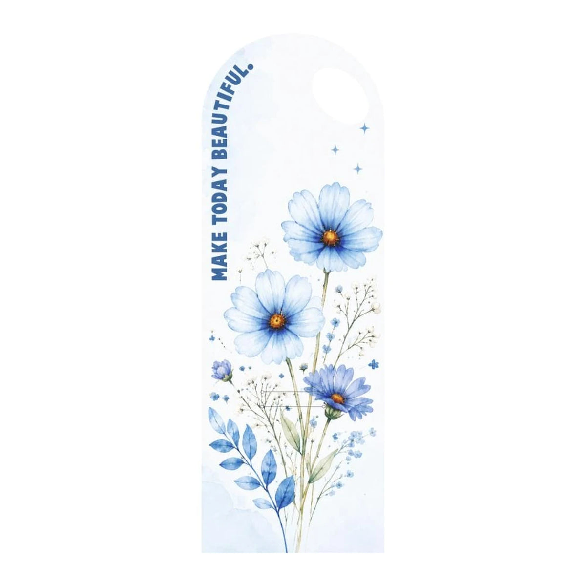 Blue Floral Bouquet Card with Handle – Make Today Beautiful – 5 Pcs – product image