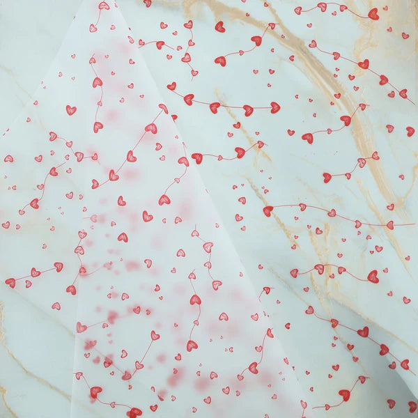 Heart Line Bouquet Paper – Waterproof Floral Gift Wrapping for Bouquets & Hampers-Rad