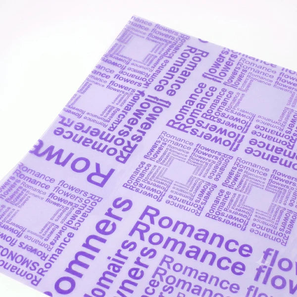 Multi-color Printed Bouquet Wrapping Paper for Floral Arrangements & DIY Gift Packaging-Light Purple