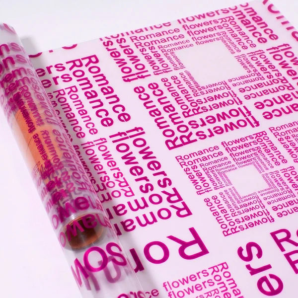 Multi-color Printed Bouquet Wrapping Paper for Floral Arrangements & DIY Gift Packaging-Barbie Pink