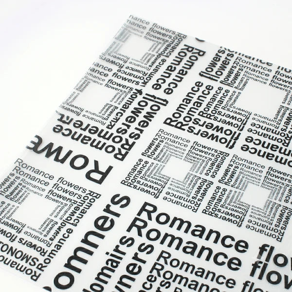 Multi-color Printed Bouquet Wrapping Paper for Floral Arrangements & DIY Gift Packaging-Black