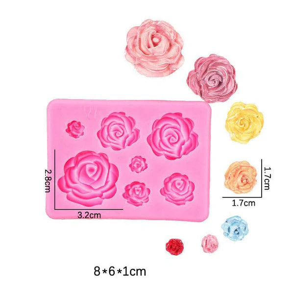 7 Cavity 3D Flower Handmade Mould