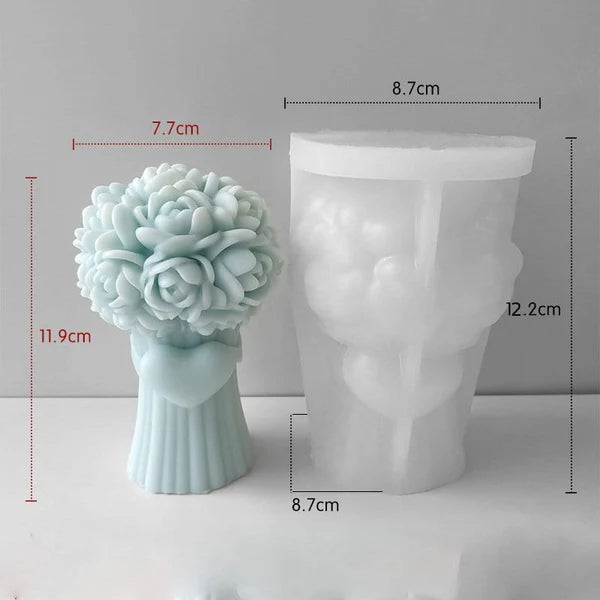 Rose Bouquet Candle Handmade Mould