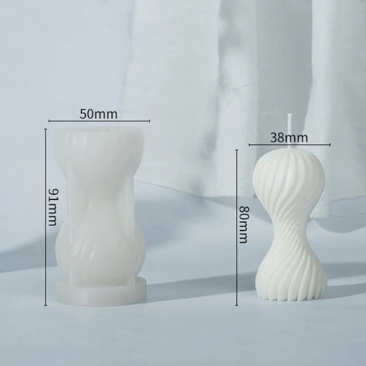 Round Wave Candle Handmade Mould