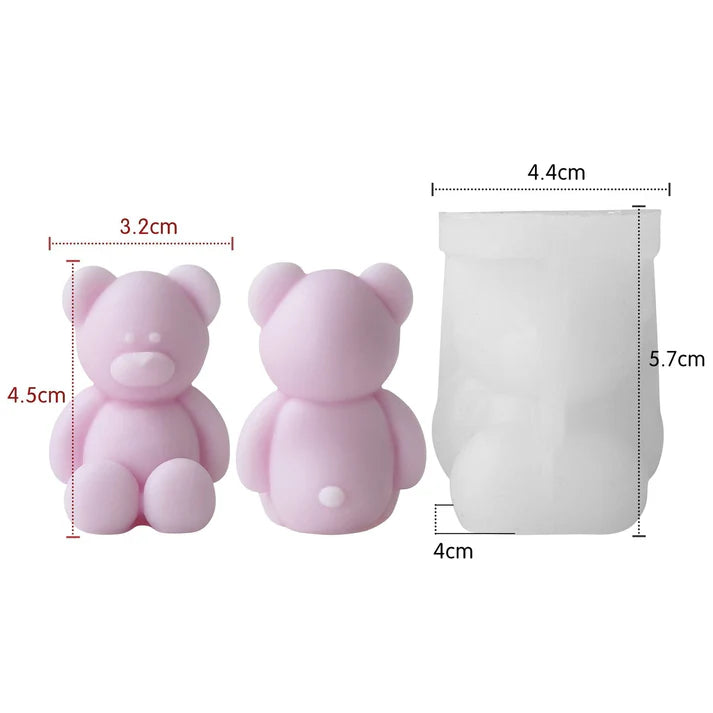 Teddy Bear Candle Handmade Mould