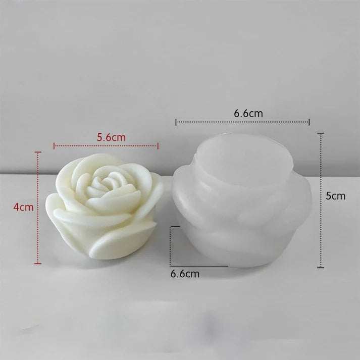 3D Rose Candle Handmade Mould
