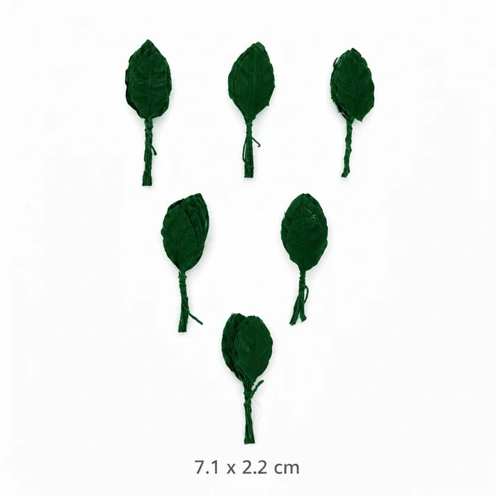 Medium Artificial Fabric Green Leaves