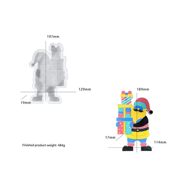 Santa Claus Holding Gifts Mould