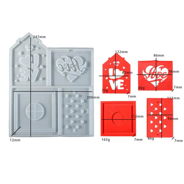 3D House Home Candlestick Mould
