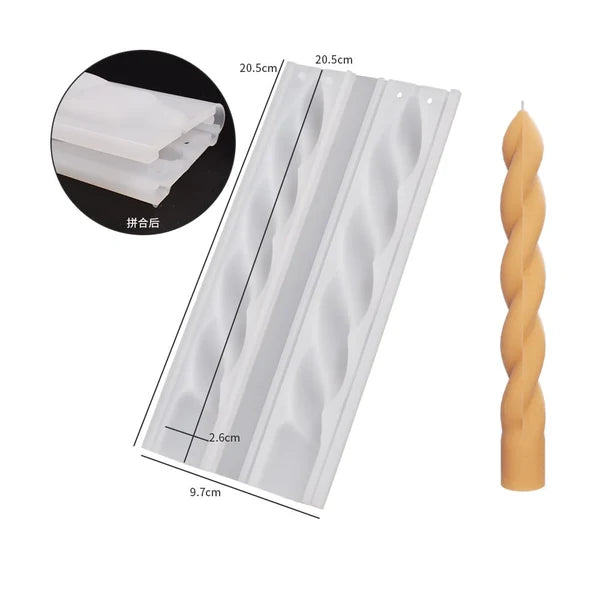 Geometric Spiral Long Pole Candle Mould