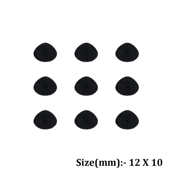 9.8 x 7.6 mm Teddy Nose Flat Base (Black)