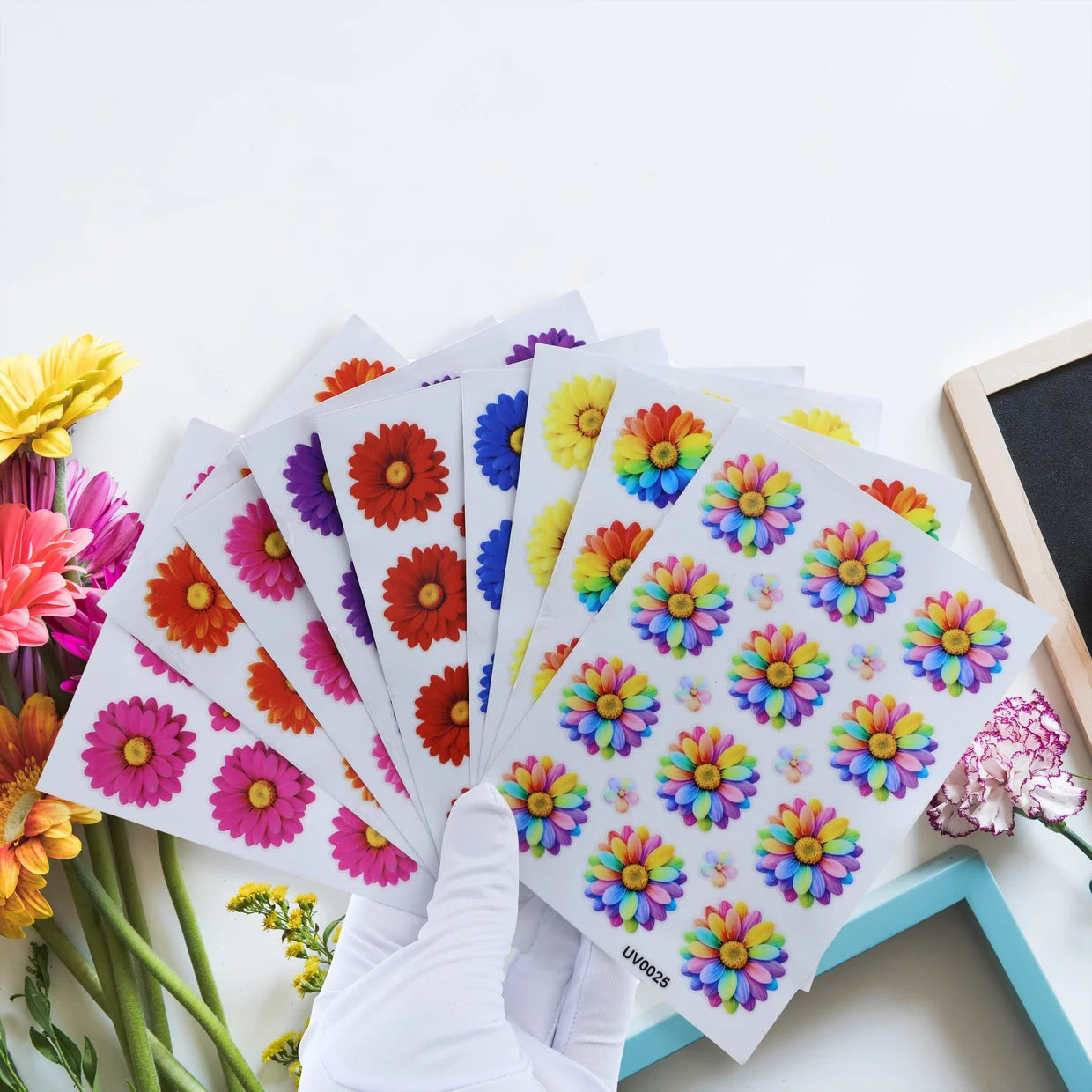 Purple Daisy Flowers UV DTF Sticker