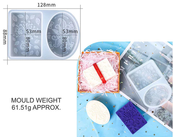 2 In 1 Rectangle & Oval Soap & Candle Mould