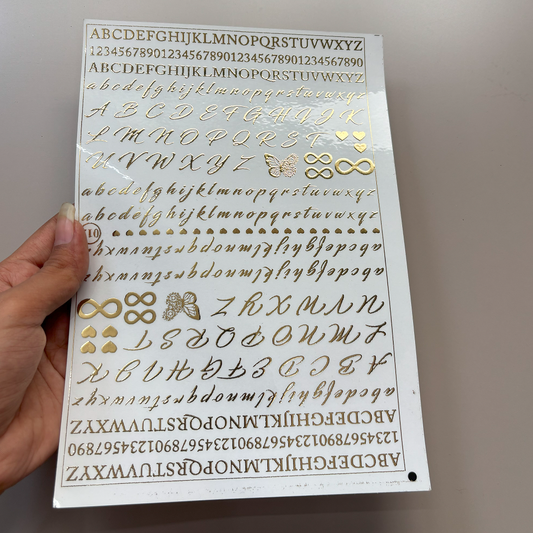 Alphabet Embossed Sticker