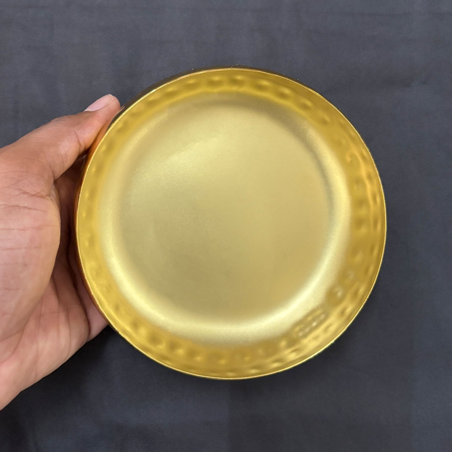 5" Round Metal Urli Bowl Candle