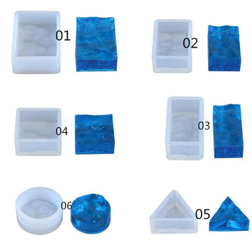 6 Pc Uneven Surface Pendant Mould Set