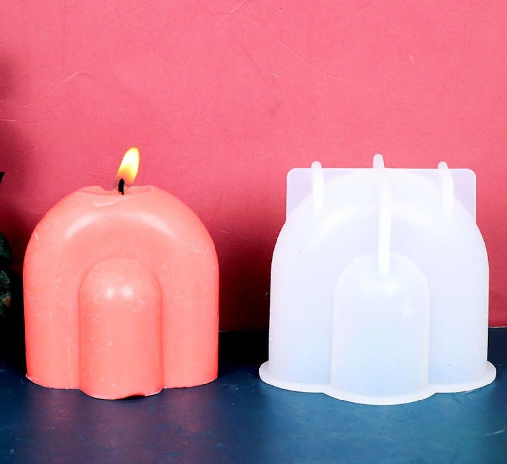 2 Step Half Oval Candle Mould