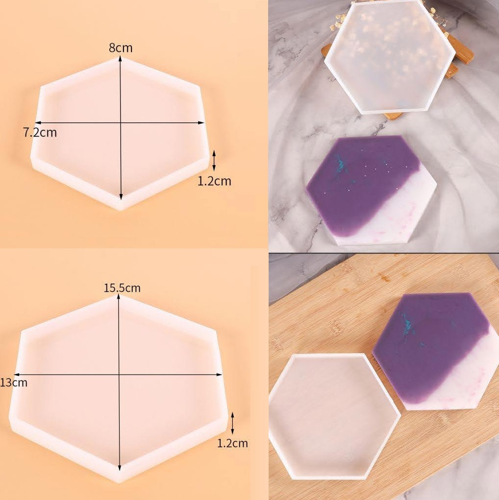 2 Pcs Hexagon Coaster Set