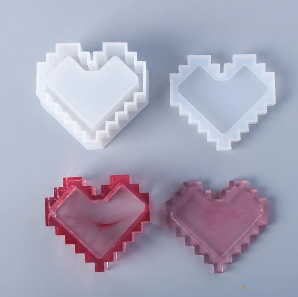 Pixel Shape Heart Storage Box