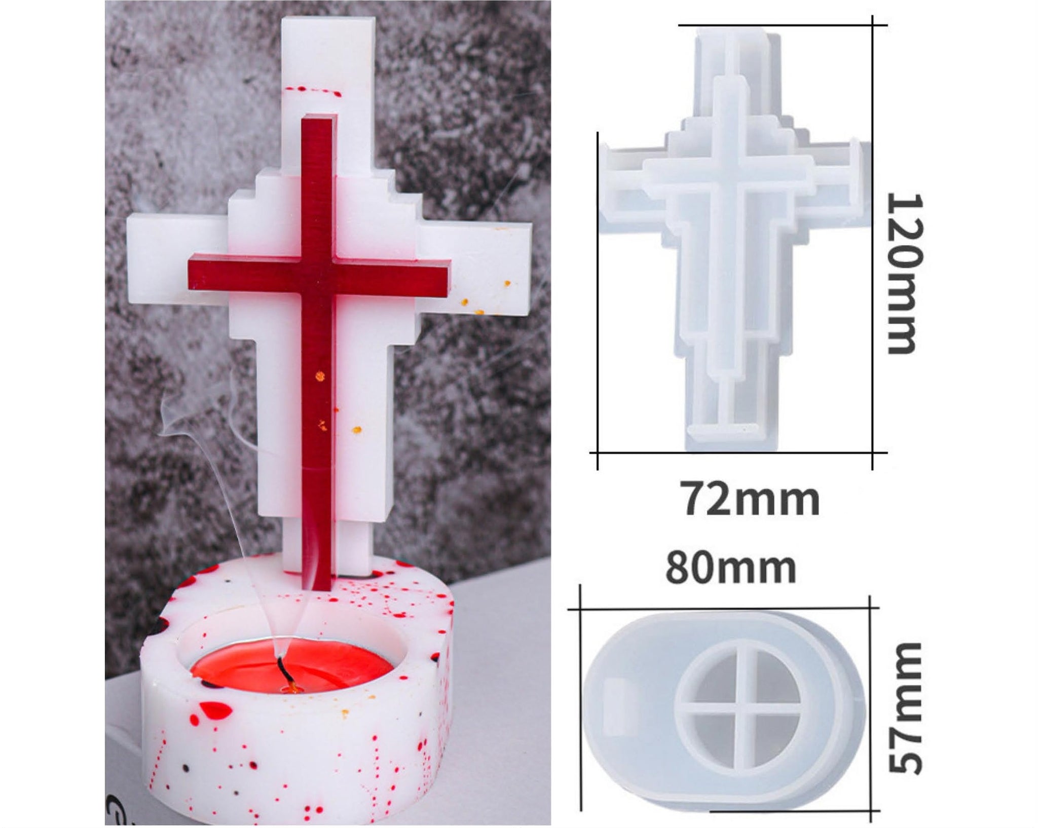 Holy Cross T-Light Mould