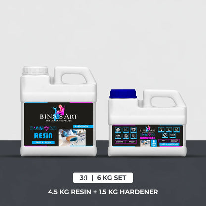 Bina's Art 3:1 Diamond Resin and hardener bottle set