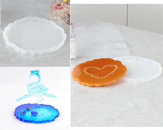 5 Inch Agate Coaster  Mould Heavy