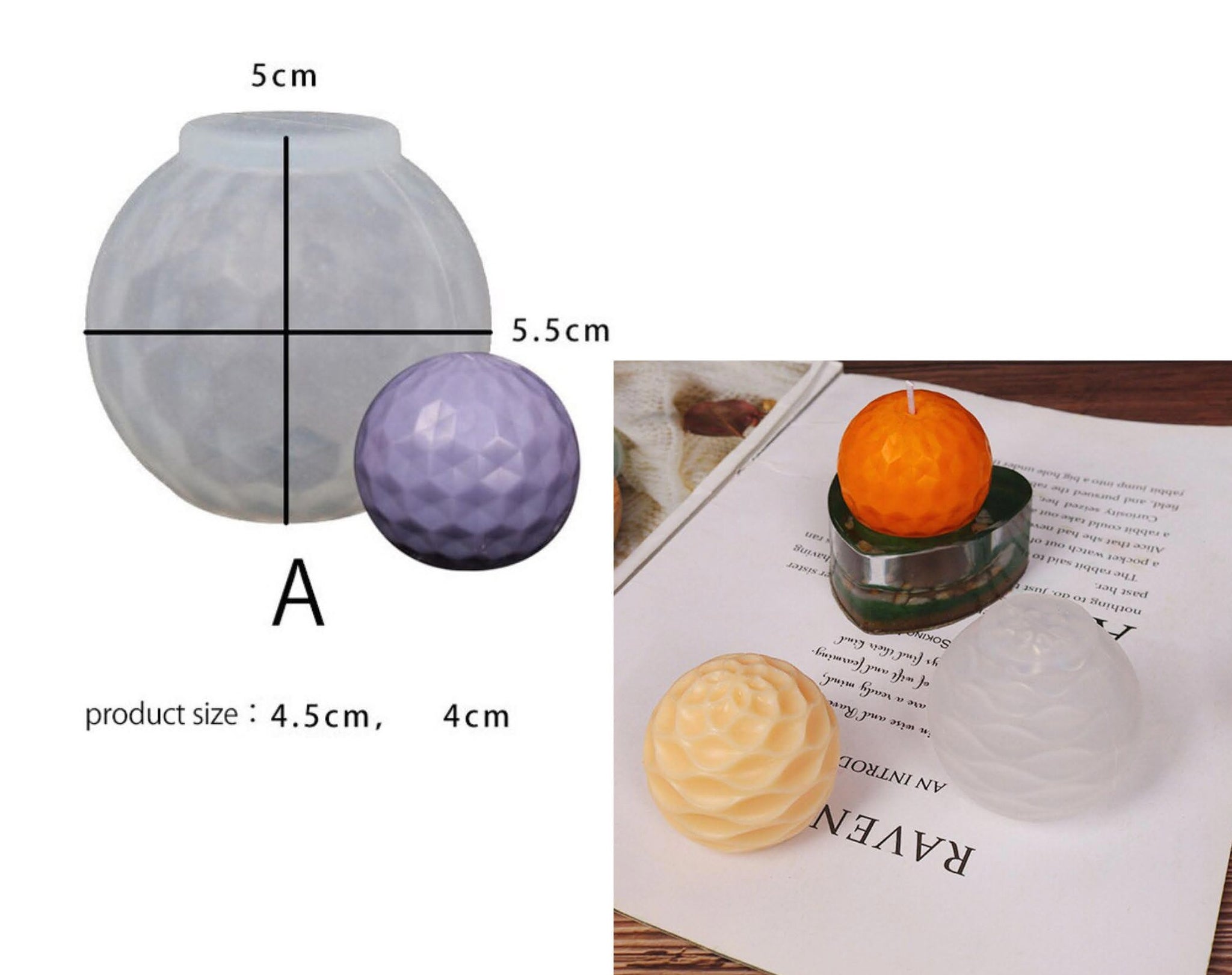 Geometric Ball Candle Mould