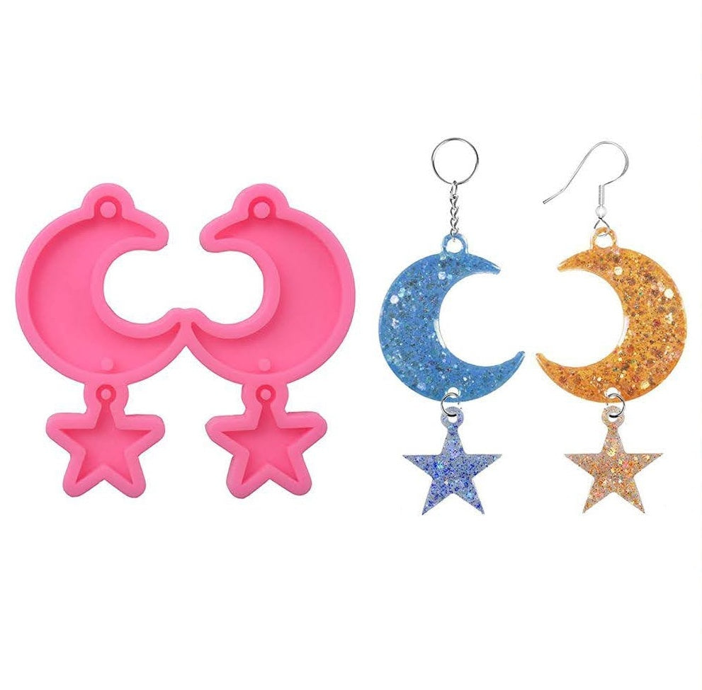 Moon & Star Earring