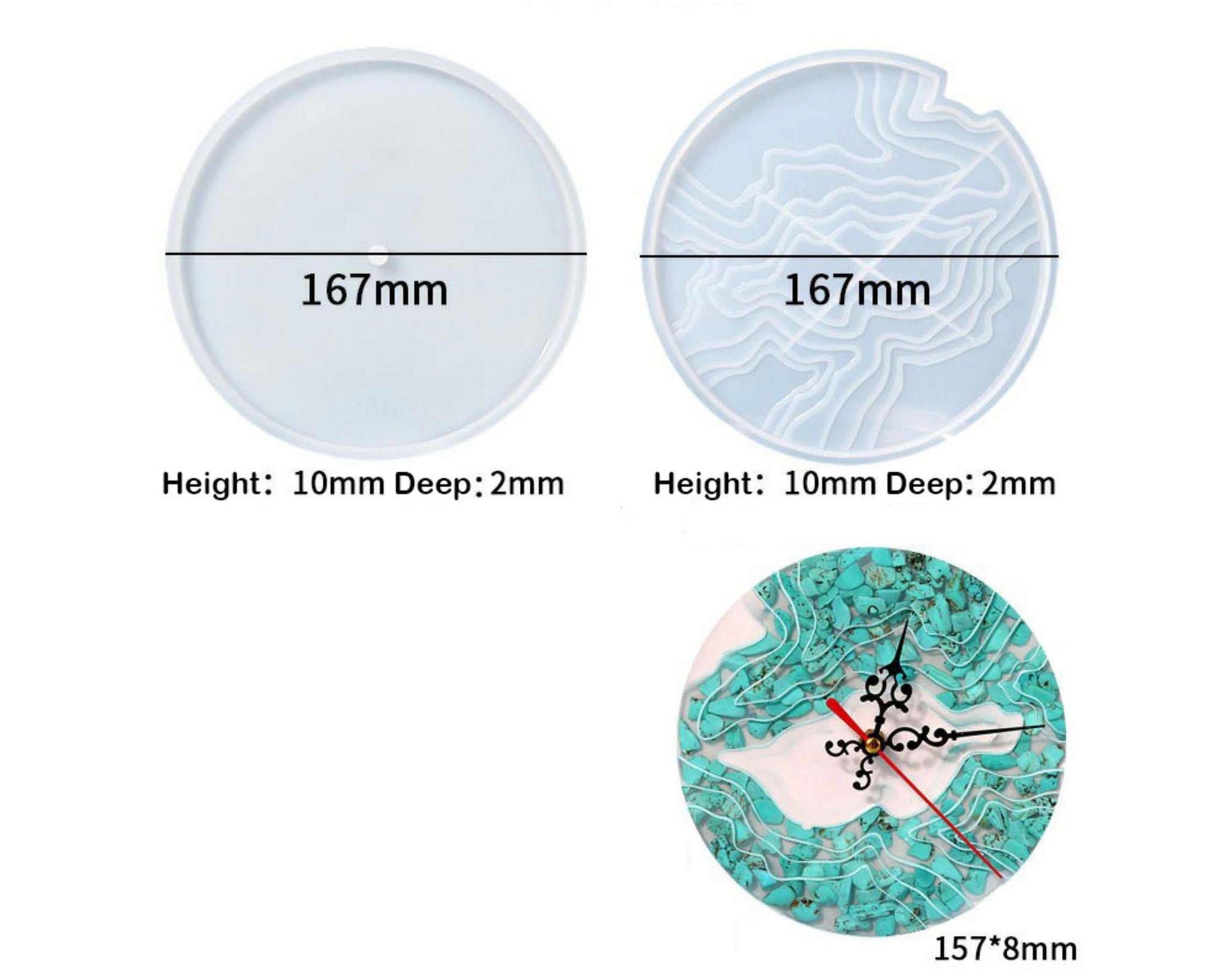 Ocean Clock Set Of 2 Mould