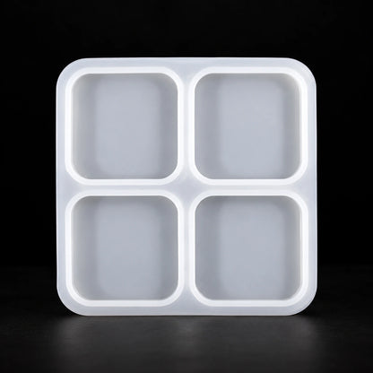 4 Cavity Square Keychain & Pendant Resin Mould mould