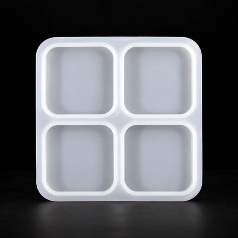 4 Cavity Square Keychain & Pendant Resin Mould mould