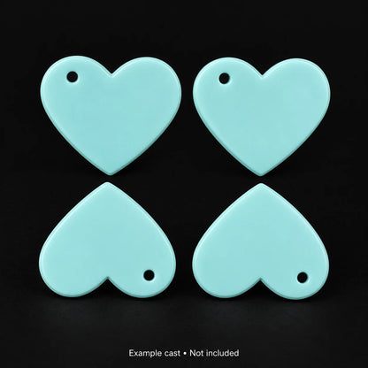 Example resin cast from 4 in 1 Heart Keychain & Pendant Resin Mould; not included
