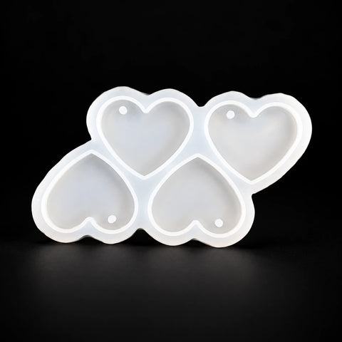 4 in 1 Heart Keychain & Pendant Resin Mould mould