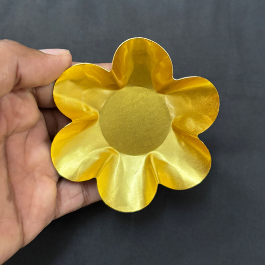 Flower Metal Urli Bowl For Candle