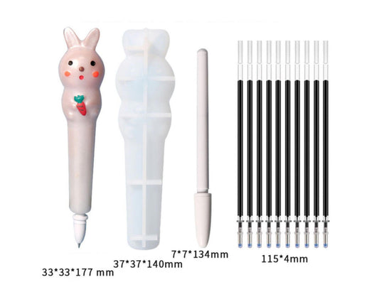 Rabbit Pen Mould + 1 Refill Cover + 10 Refill