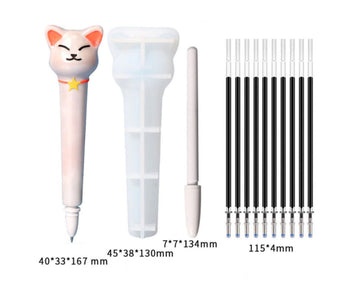 Cat Pen Mould + 1 Refill Cover + 10 Refill